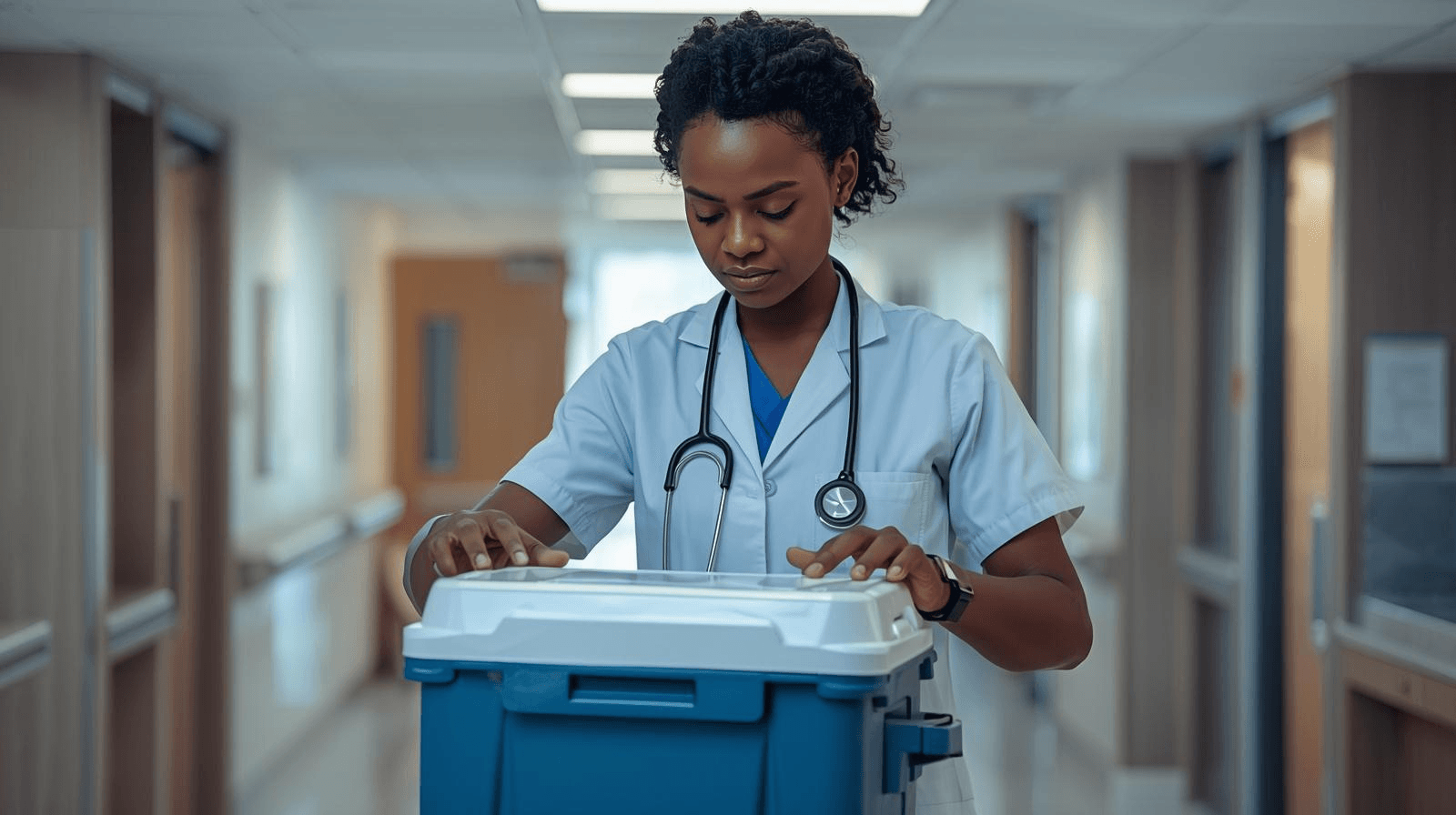 Medical courier service visual